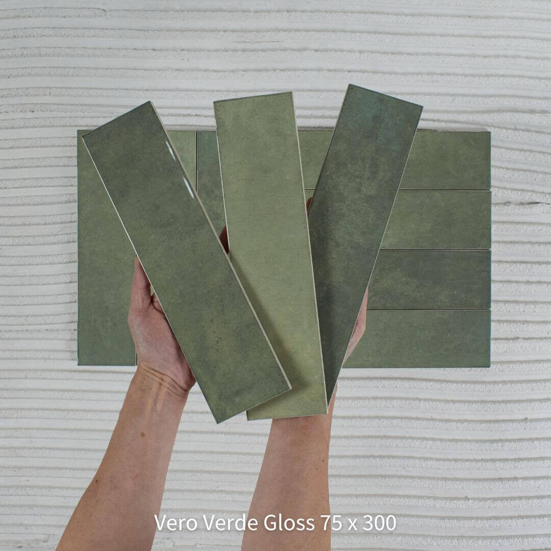 Subway Tile Vero Verde Gloss 75 x 300